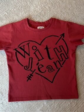 With Jean Red Heart Baby Tee